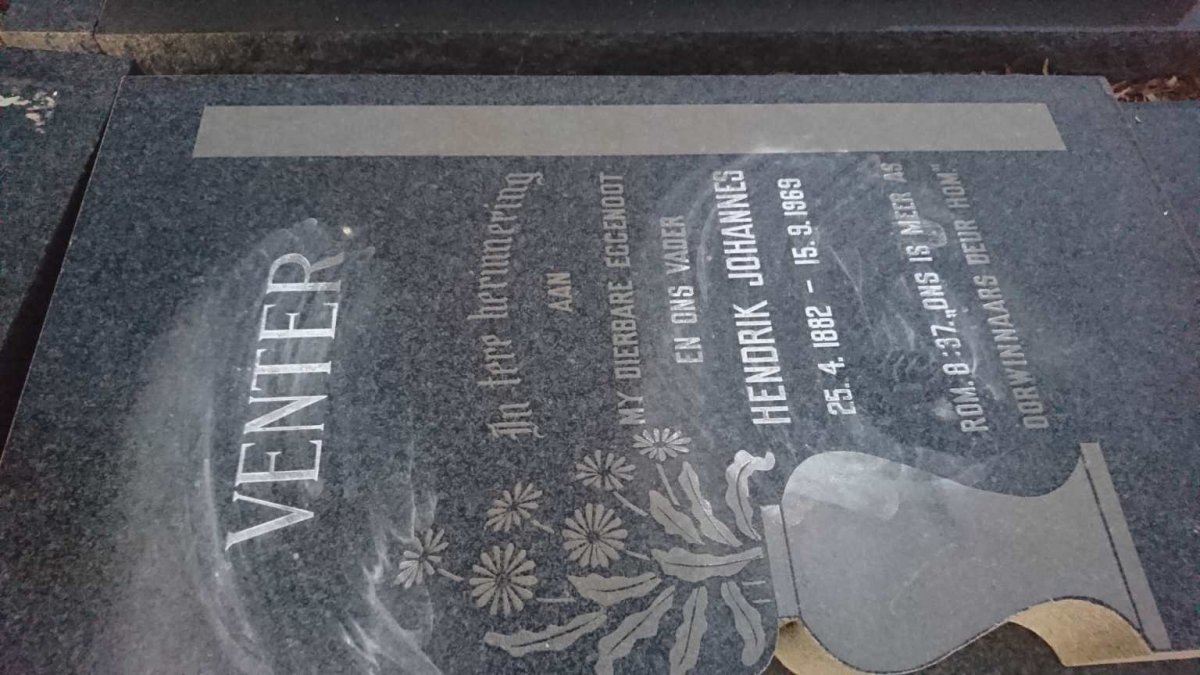 VENTER Hendrik Johannes 1882-1969