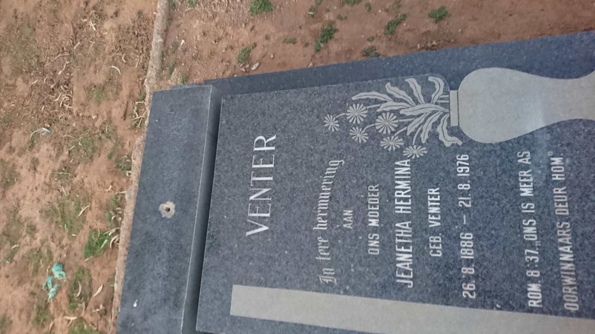VENTER Jeanetha Hermina nee VENTER 1886-1976