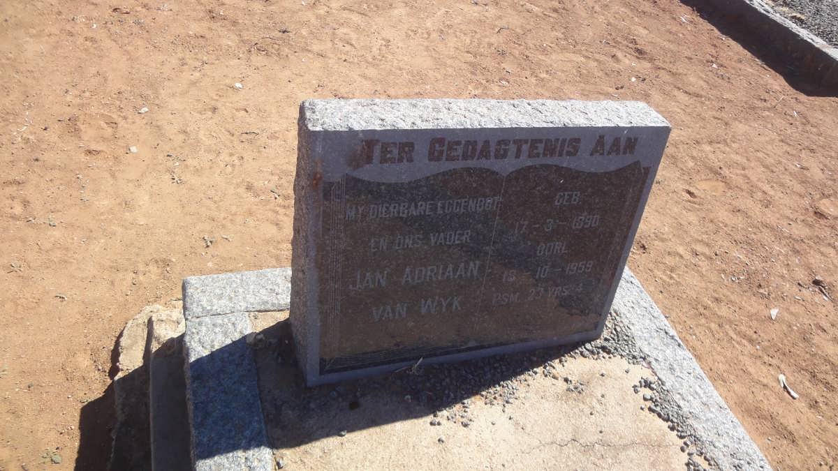 WYK Jan Adriaan, van 1890-1959