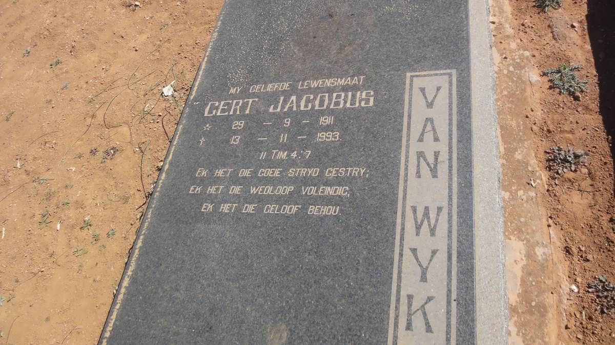 WYK Gert Jacobus, van 1911-1993