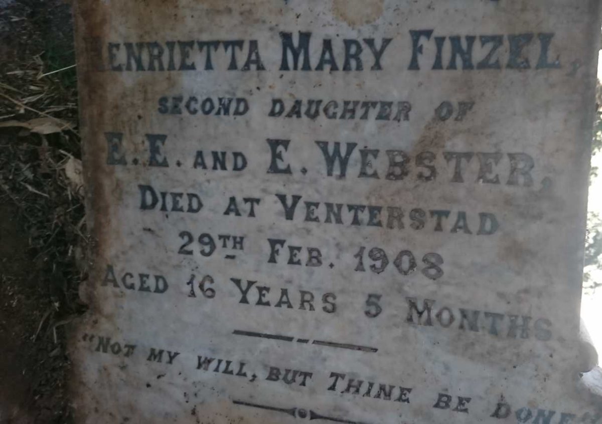 WEBSTER Henrietta Mary Finzel -1908