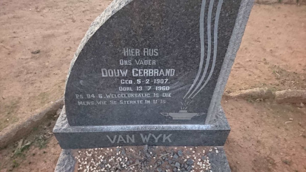 WYK Douw Gerbrand, van 1907-1960