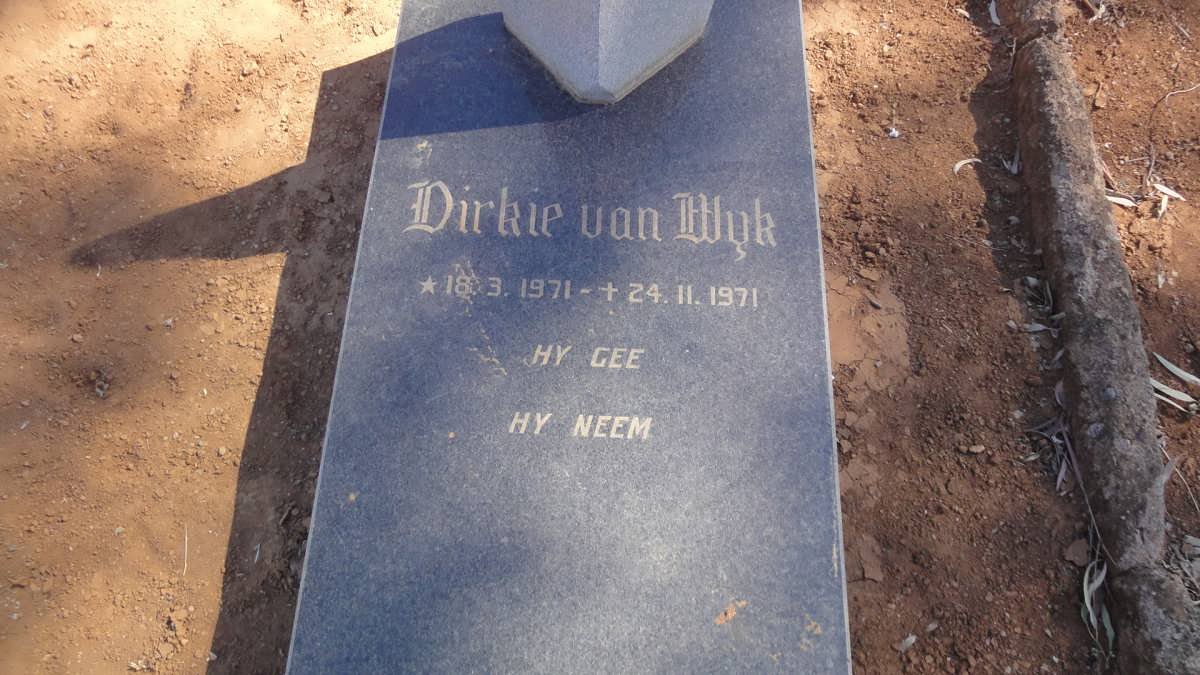 WYK Dirkie, van 1971-1971