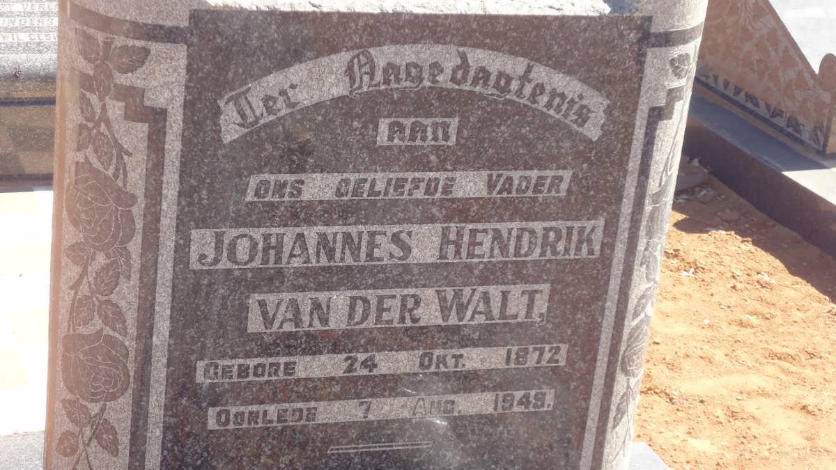 WALT Johannes Hendrik, van der 1872-1949