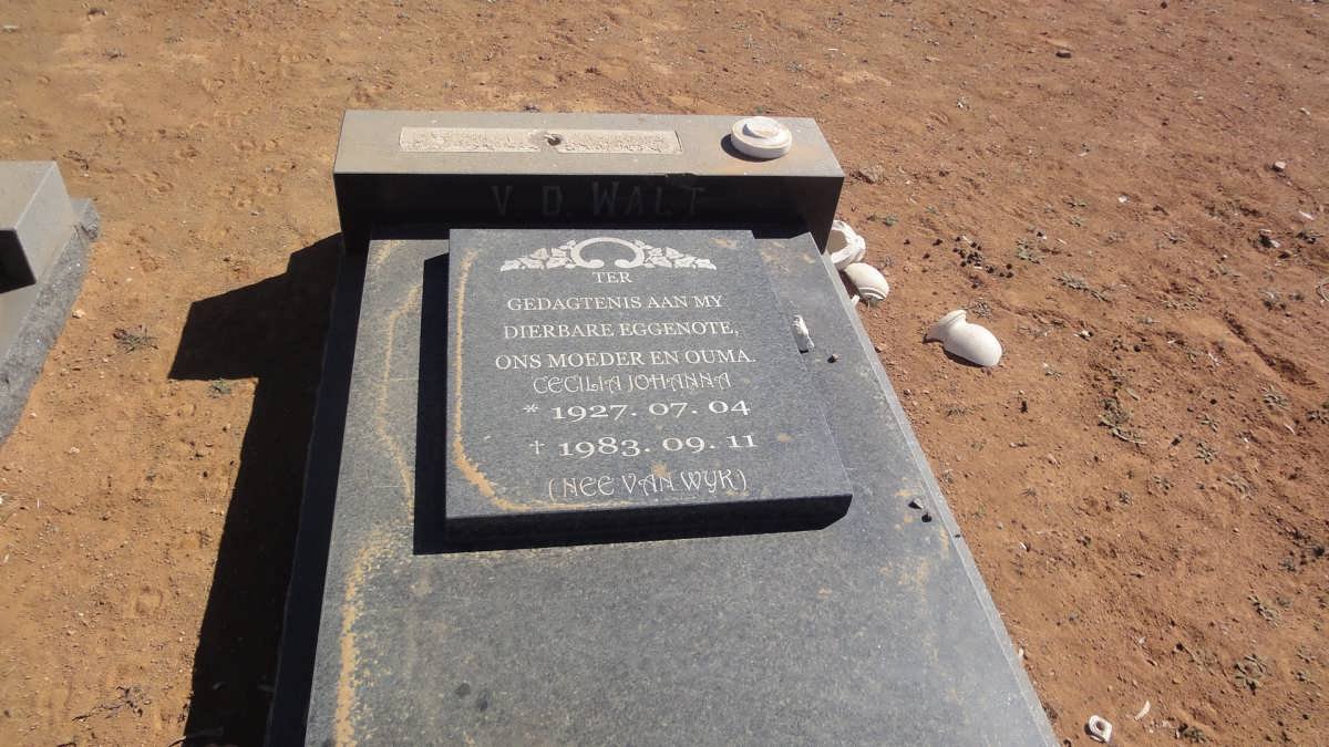 WALT Cecilia Johanna, v.d. nee VAN WYK 1927-1983