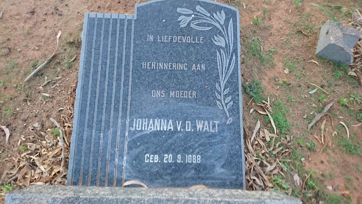 WALT Johanna, v.d. 1888-