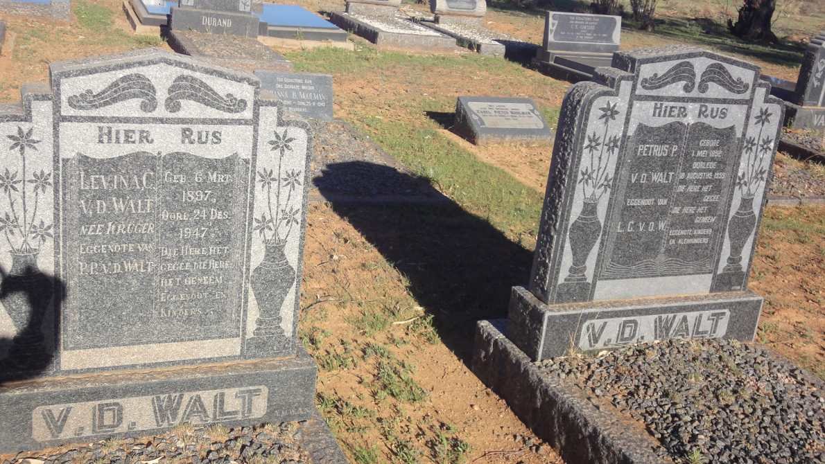 WALT Petrus P., V.D. &amp; Levina C. KRUGER 1897-1947