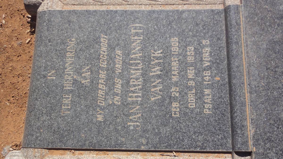 WYK Jan Harm, van 1905-1953