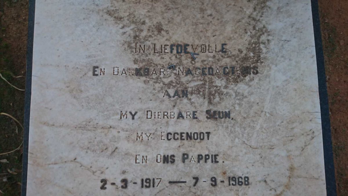 WALT Eben, van der 1917-1968