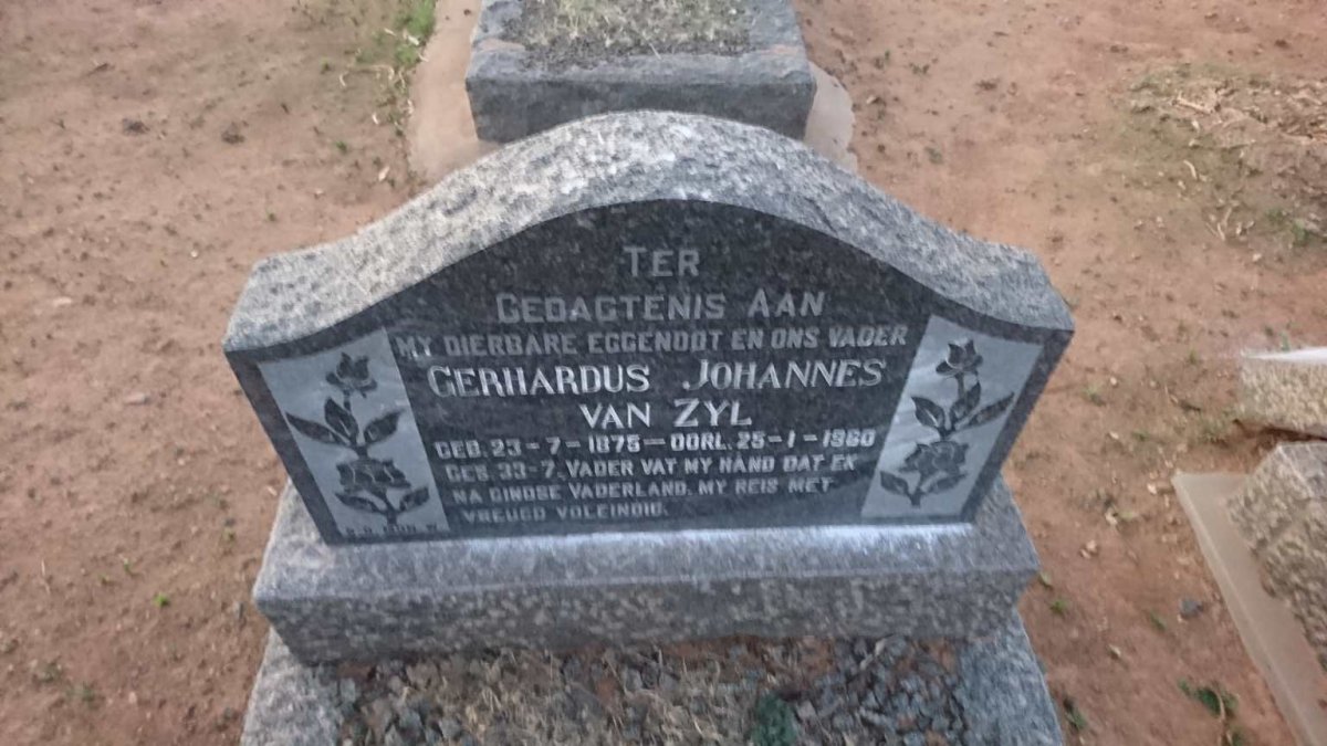 ZYL Gerhardus Johannes, van 1875-1960