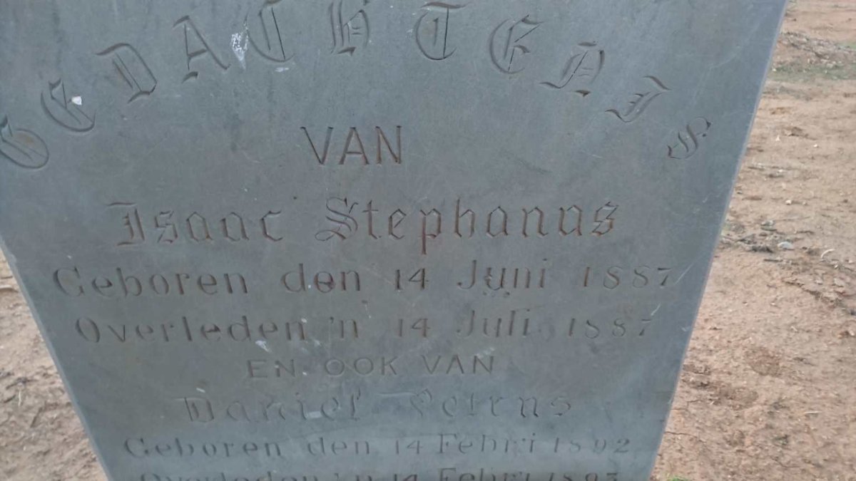 xx? Isaac Stephanus 1887-1887 :: ? Daniel Petrus 1892-18?3