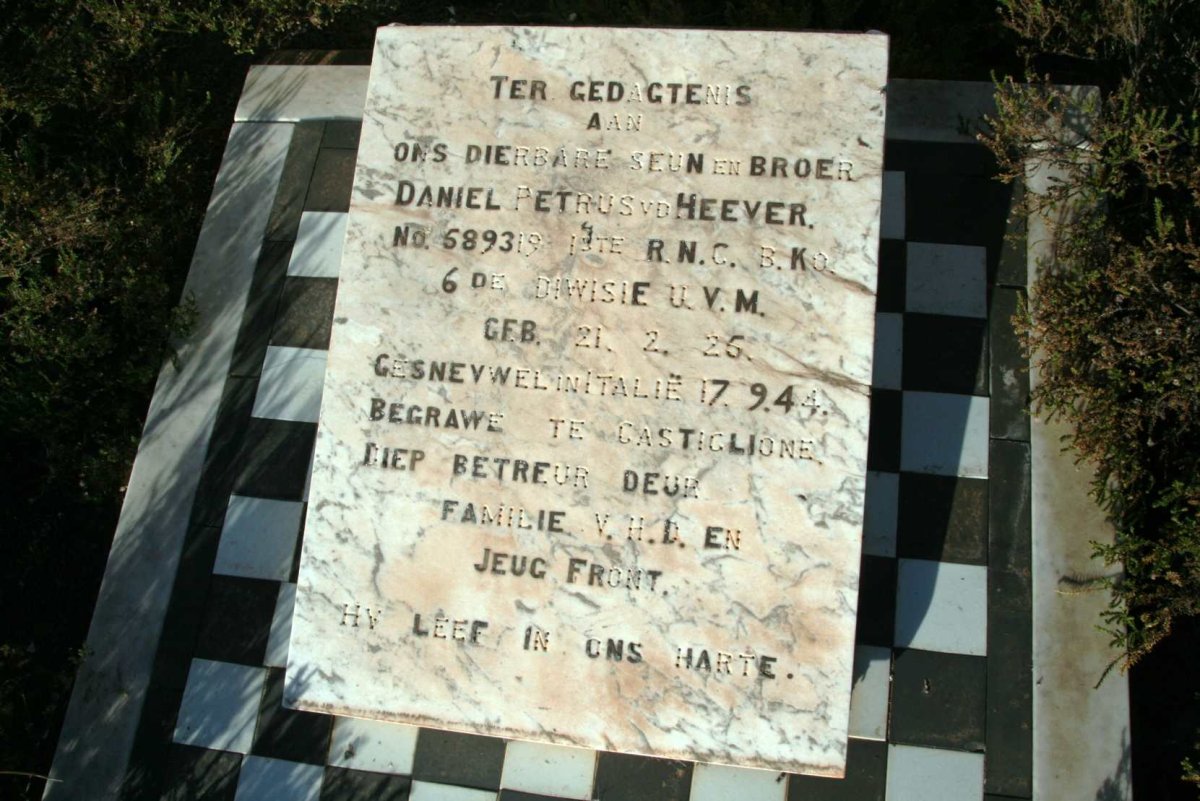 HEEVER Daniel Petrus, v.d. 1925-1944