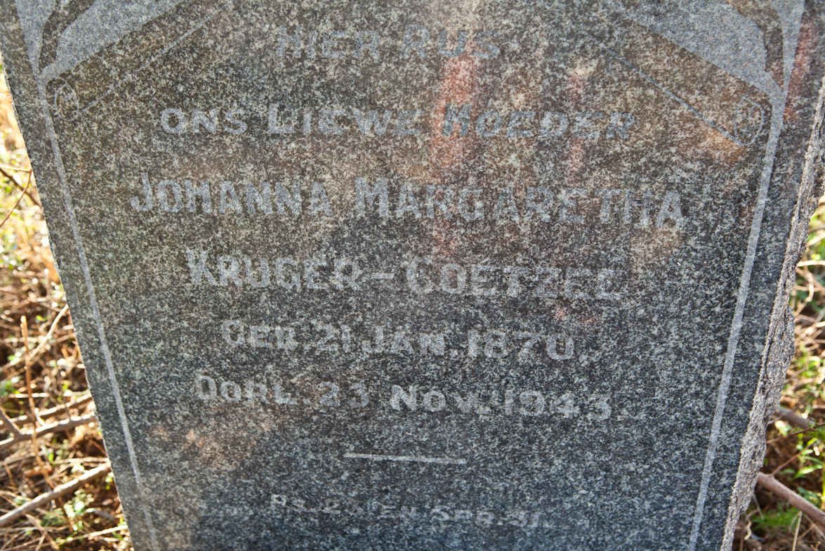 COETZEE Johanna Margaretha nee KRUGER 1870-1943