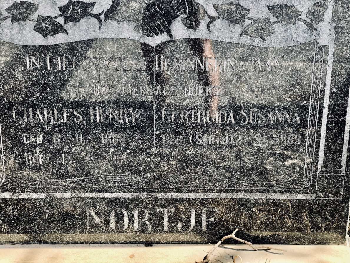 NORTJE Charles Henry 1888-1961 &amp; Gertruida Susanna SMITH 1889-