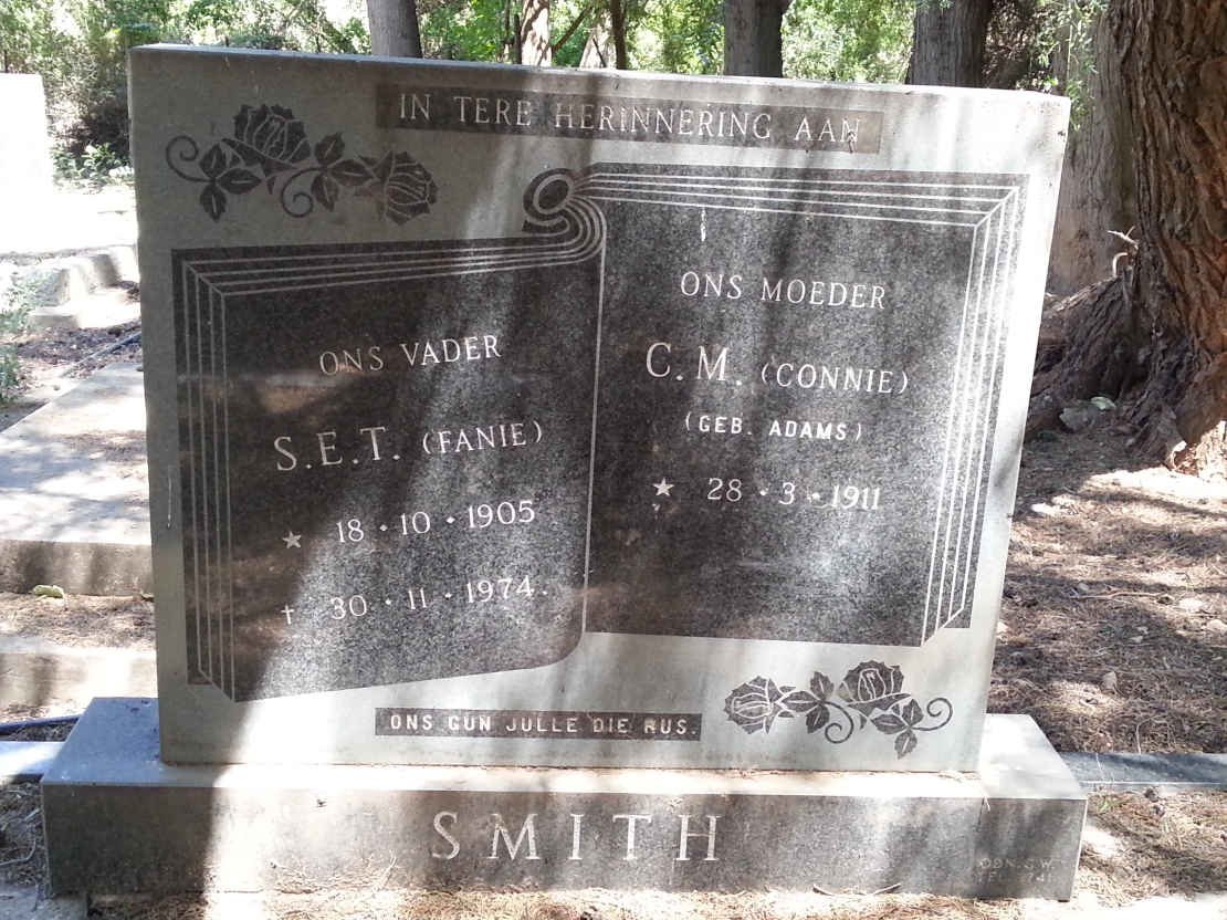 SMITH S.E.T. 1905-1974 &amp; C.M. ADAMS 1911-