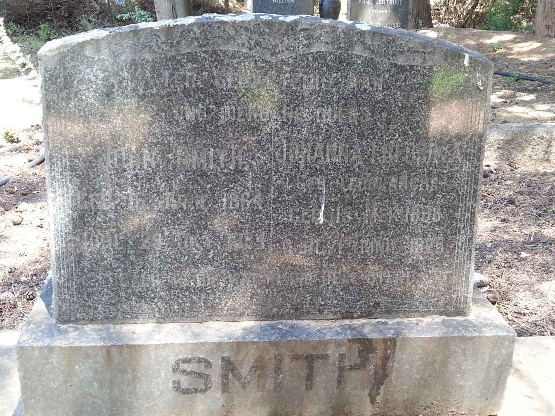 SMITH John 1864-1924 &amp; Johanna Fredrika TERBLANCHE 186?-192?