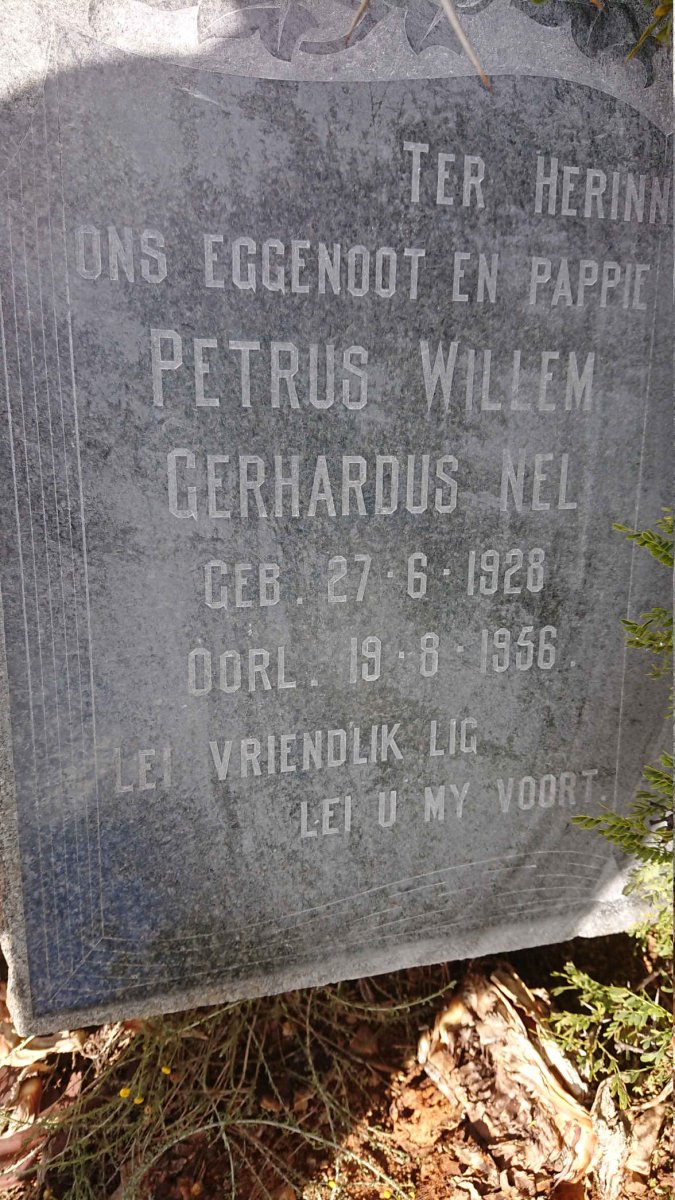 NEL Petrus Willem Gerhardus 1928-1956