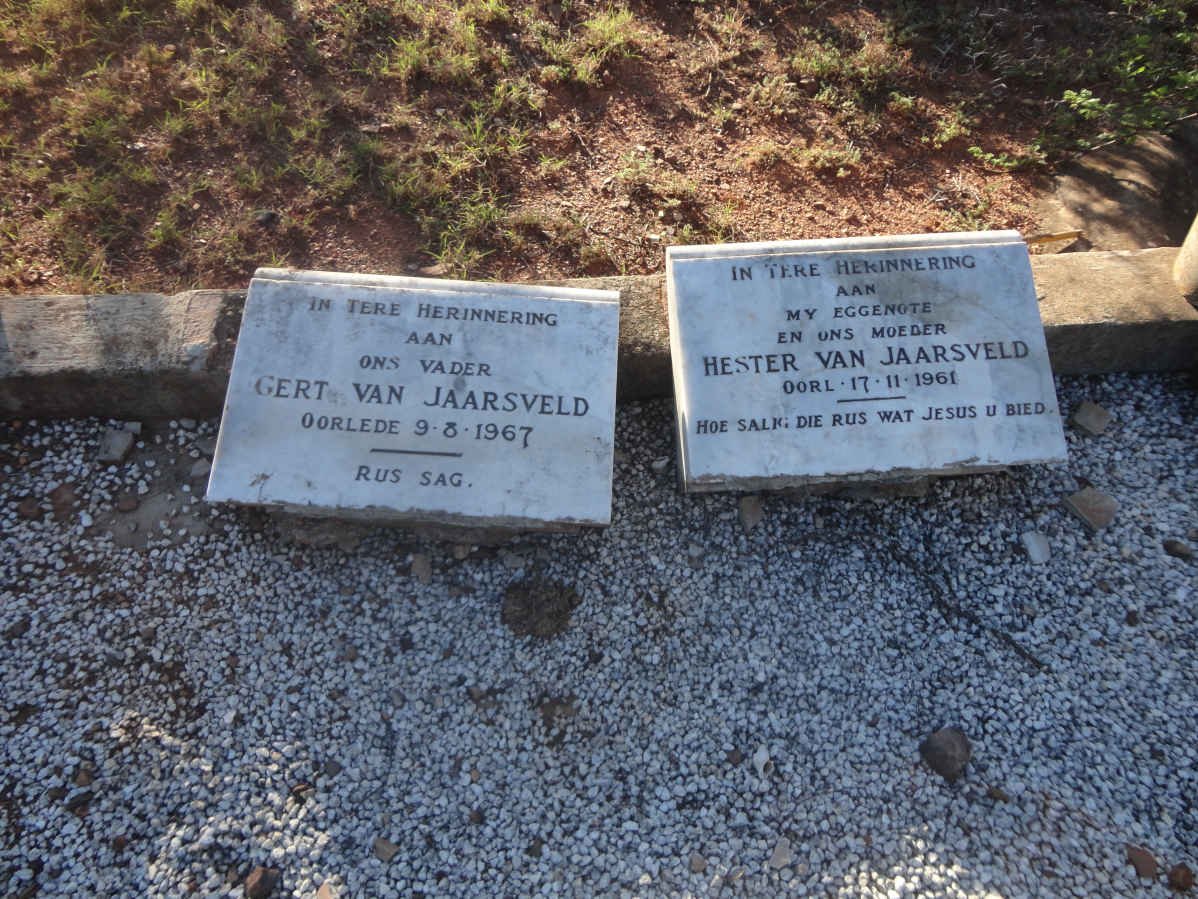 JAARSVELD Gert, van -1967 &amp; Hester -1961