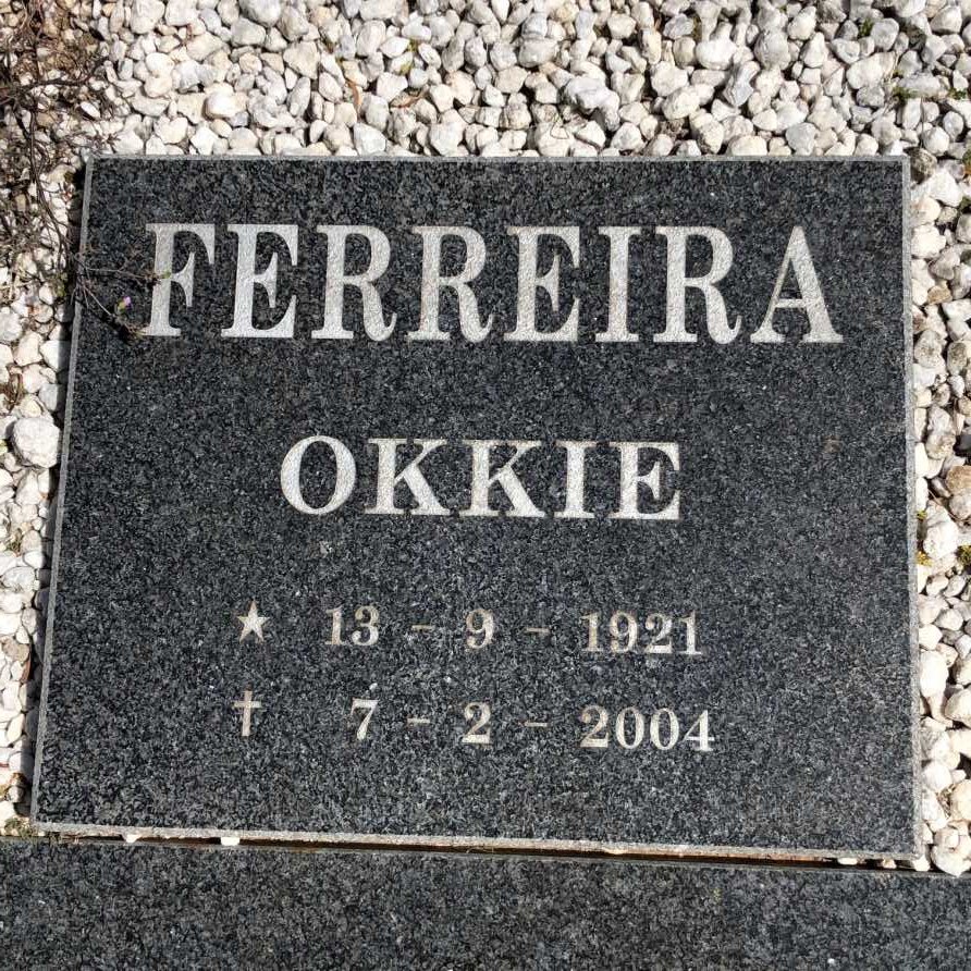 FERREIRA Okkie 1921-2004