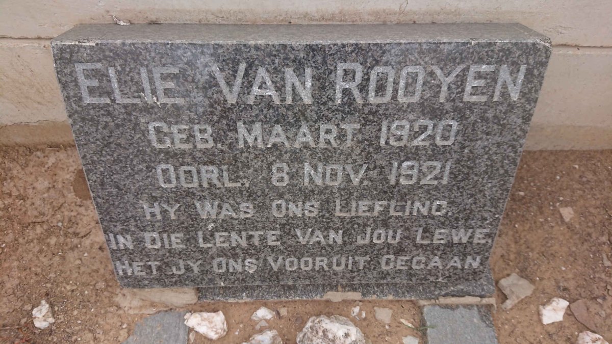 ROOYEN Elie, van 1920-1921