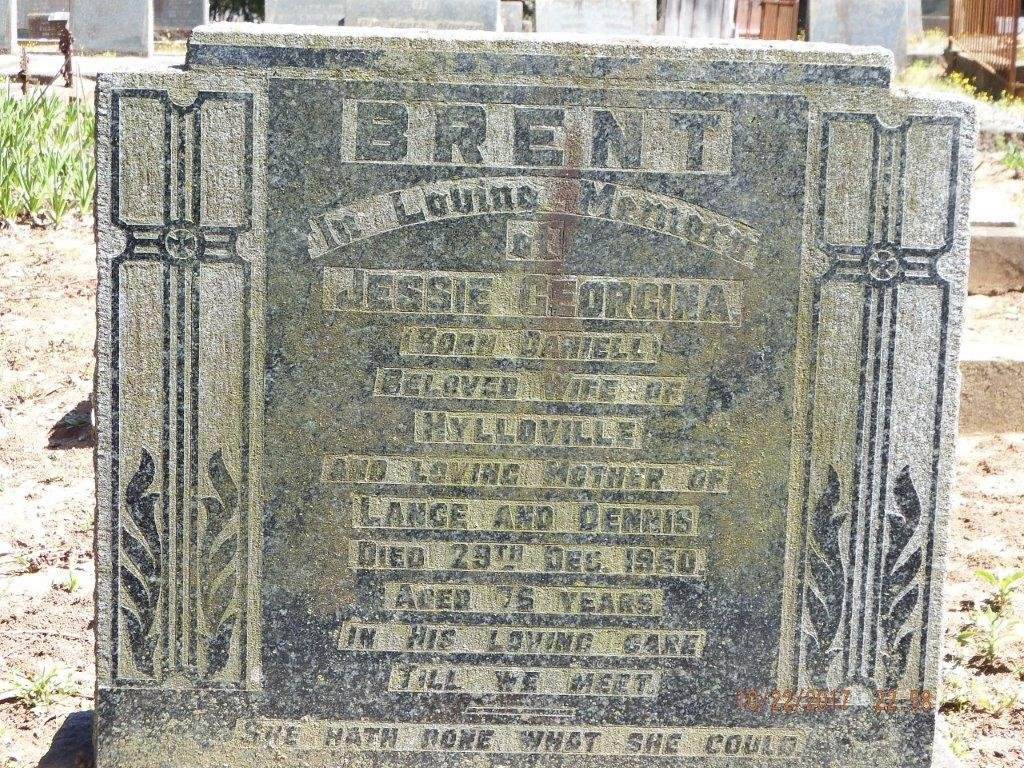 BRENT Jessie Georgina nee DANIELL -1950