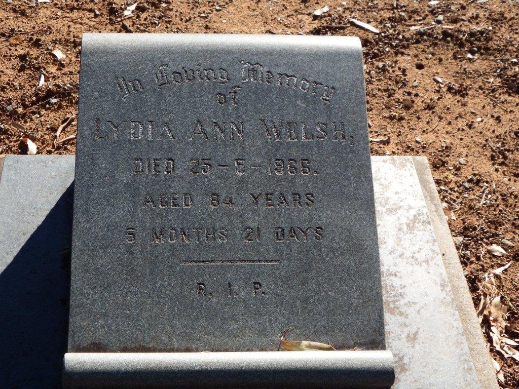 WELSH Lydia Ann -1966