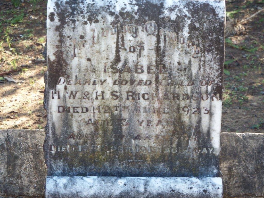 RICHARDSON Isabel -1923 :: RICHARDSON ? -1919