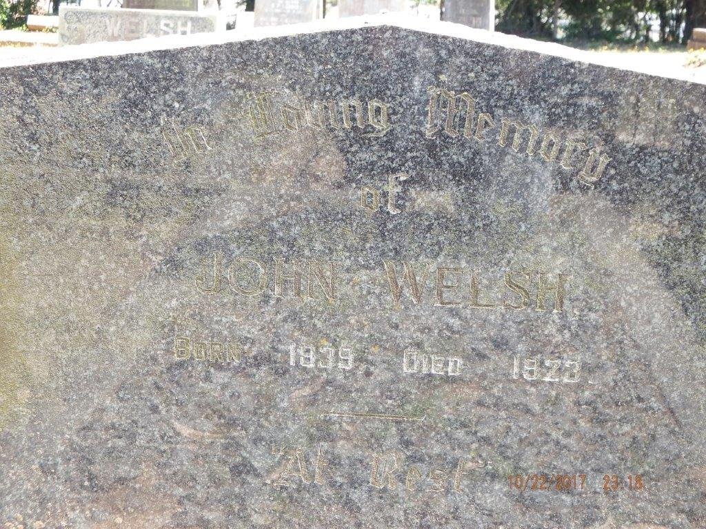 WELSH John 1839-1923