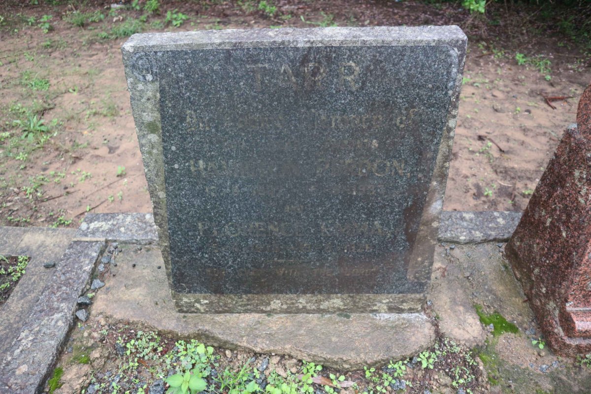 TARR Hamilton Purdon 1862-1937 &amp; Florence Emma 1873-1926