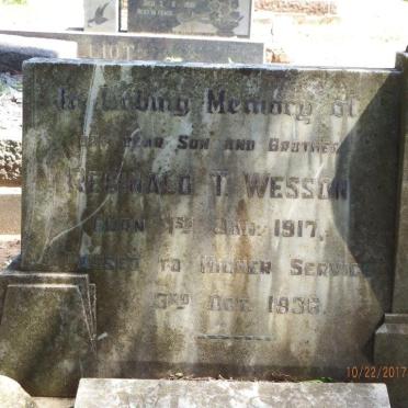 WESSON Reginald T. 1917-1936 :: WESSON Rubert Leslie 1912-1979