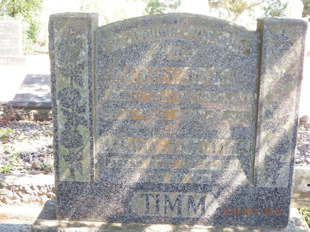 TIMM Robey -1953 &amp; Martha Ann -1956