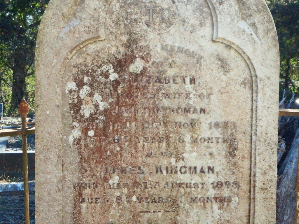 KINGMAN James -1898 &amp; Elizabeth 1883
