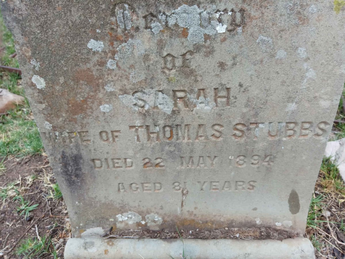 STUBBS Sarah -1894