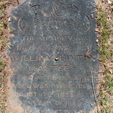 MASTERS William Hinton -1874