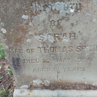 STUBBS Sarah -1894