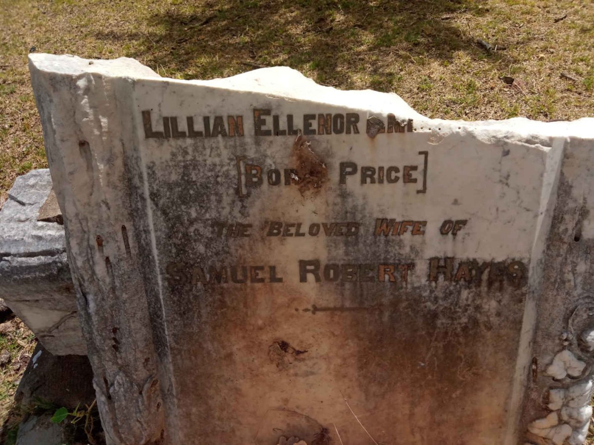 HAYES Lillian Ellenor Emma nee PRICE