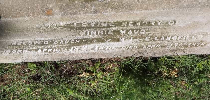 LANGFIELD Minnie Maud 1877-1878 :: JAMES Ethel May 1877-1878