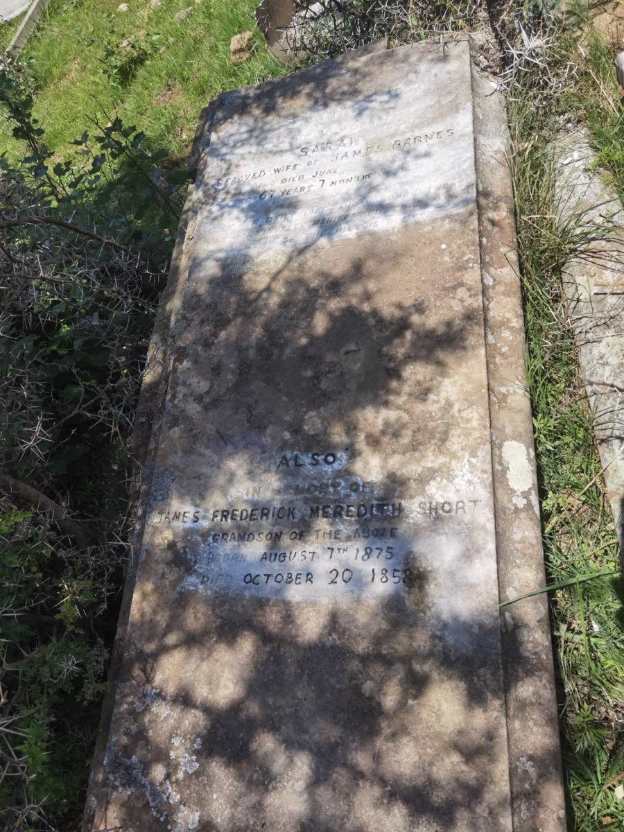 BARNES Sarah :: SHORT James Frederick Meredith