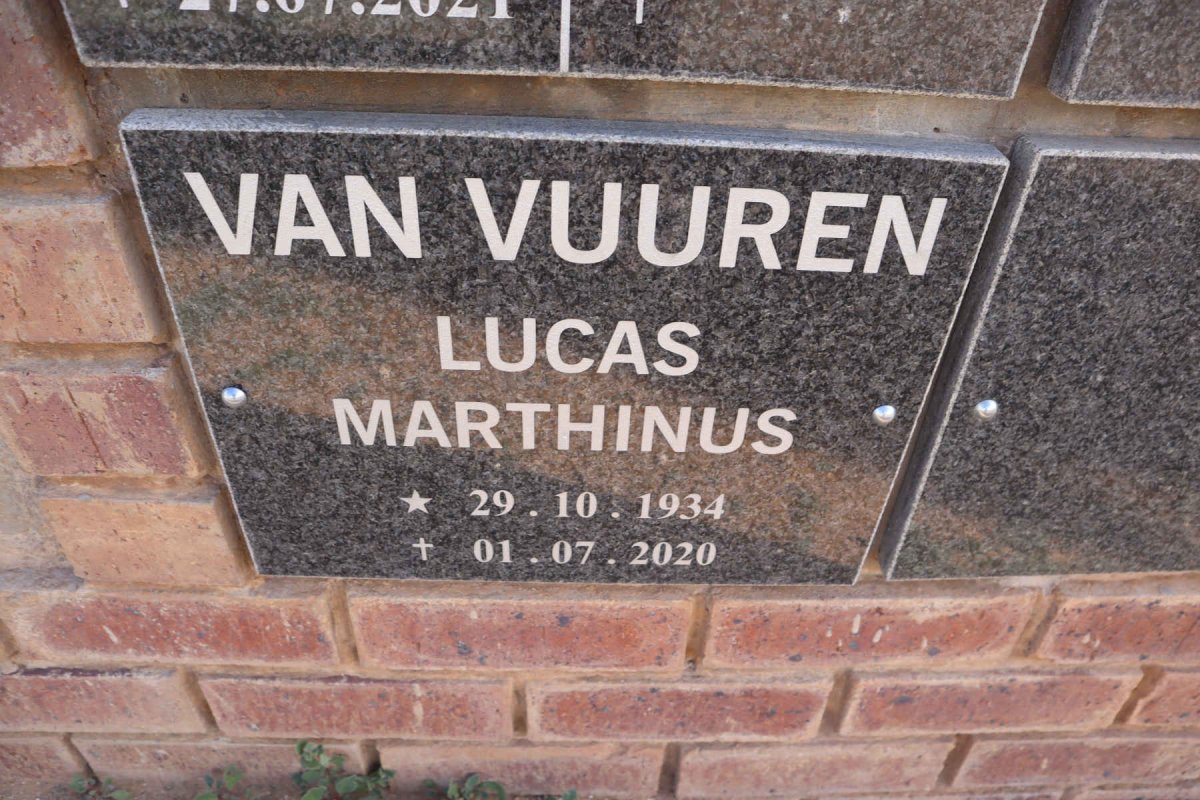 VUUREN Lucas Marthinus, van 1934-2020
