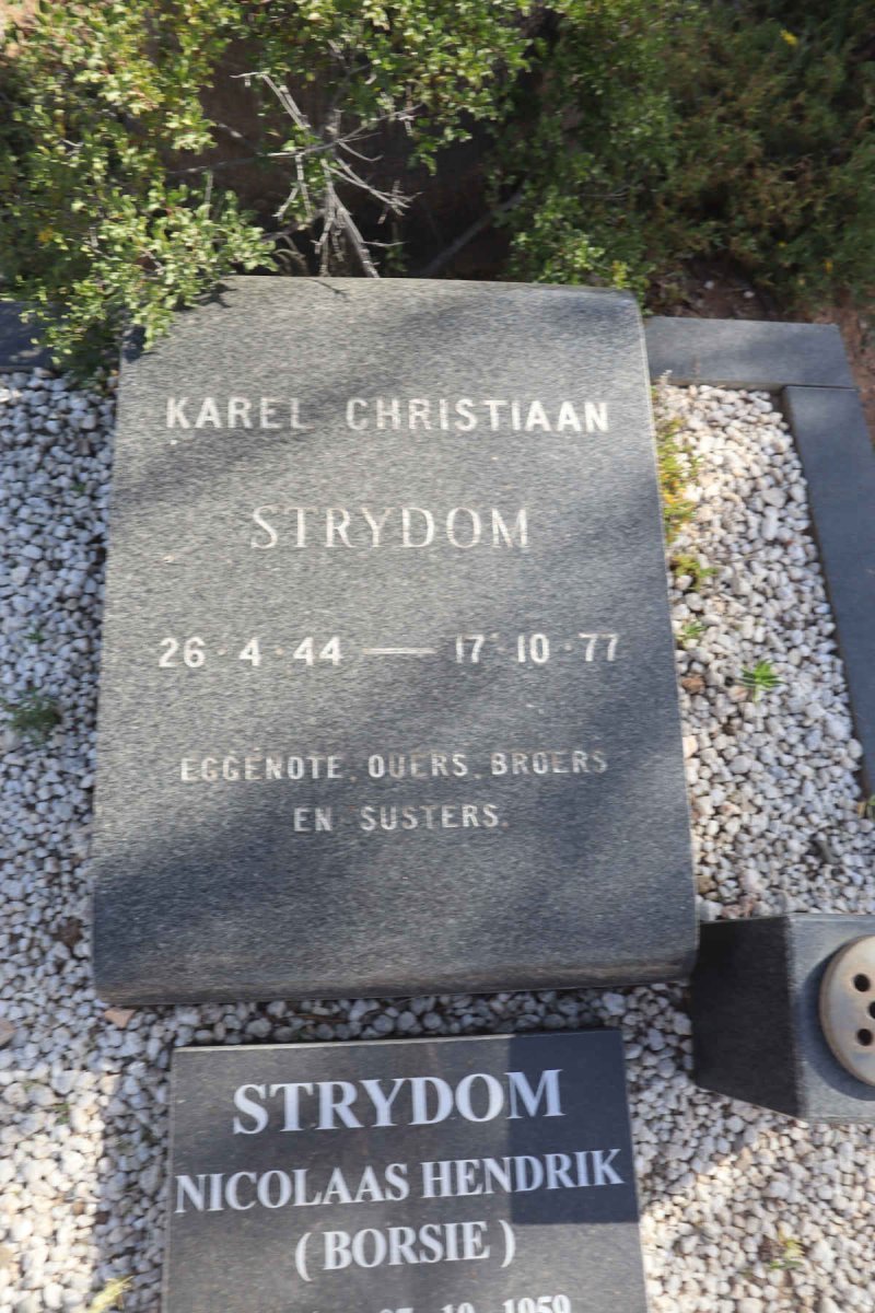 STRYDOM Karel Christiaan 1944-1977 :: STRYDOM Nicolaas Hendrik 1959-2019