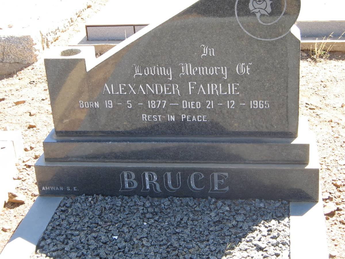 BRUCE Alexander Fairlie 1877-1965