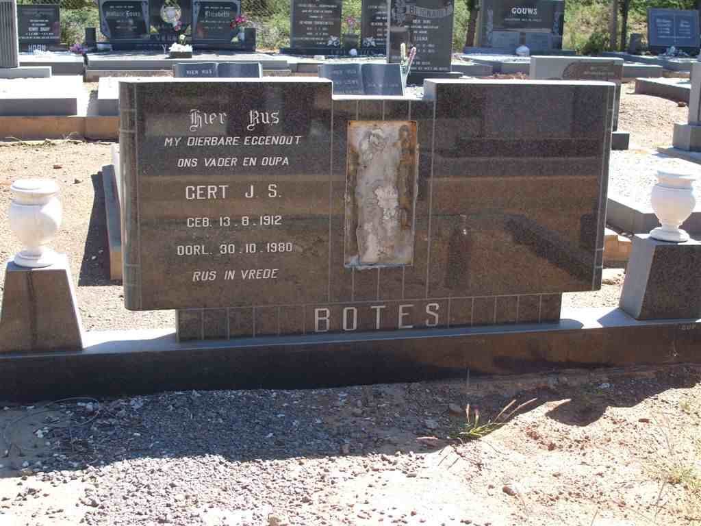 BOTES Gert J.S. 1912-1980