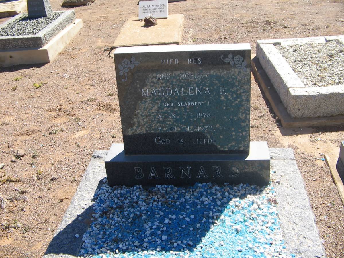 BARNARD Magdalena F. nee SLABBERT 1878-1972