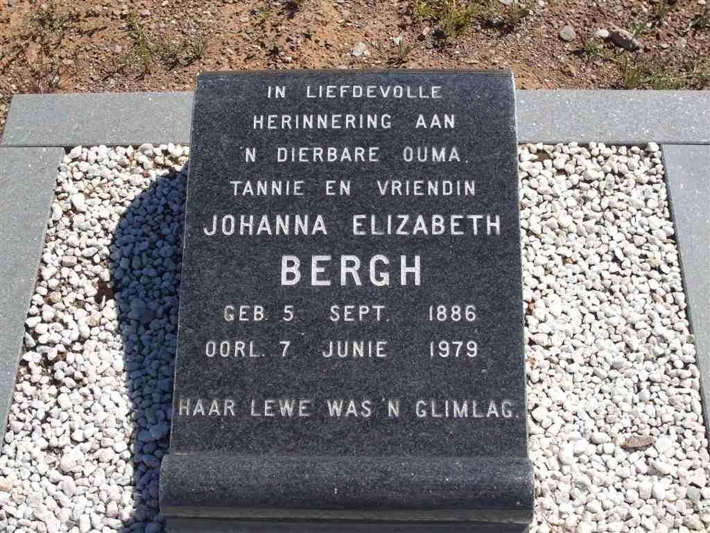 BERGH Johanna Elizabeth 1886-1979