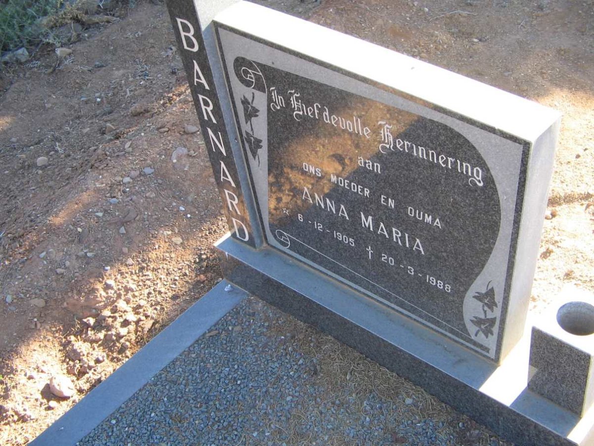 BARNARD Anna Maria 1905-1988