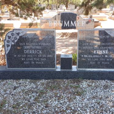 BRUMMER Derrick 1926-1983 &amp; Ethné 1930-1992