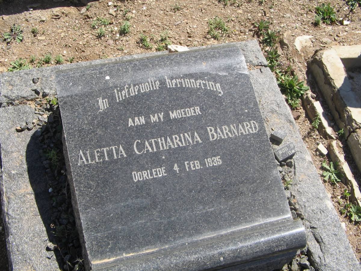BARNARD Aletta Catharina -1935