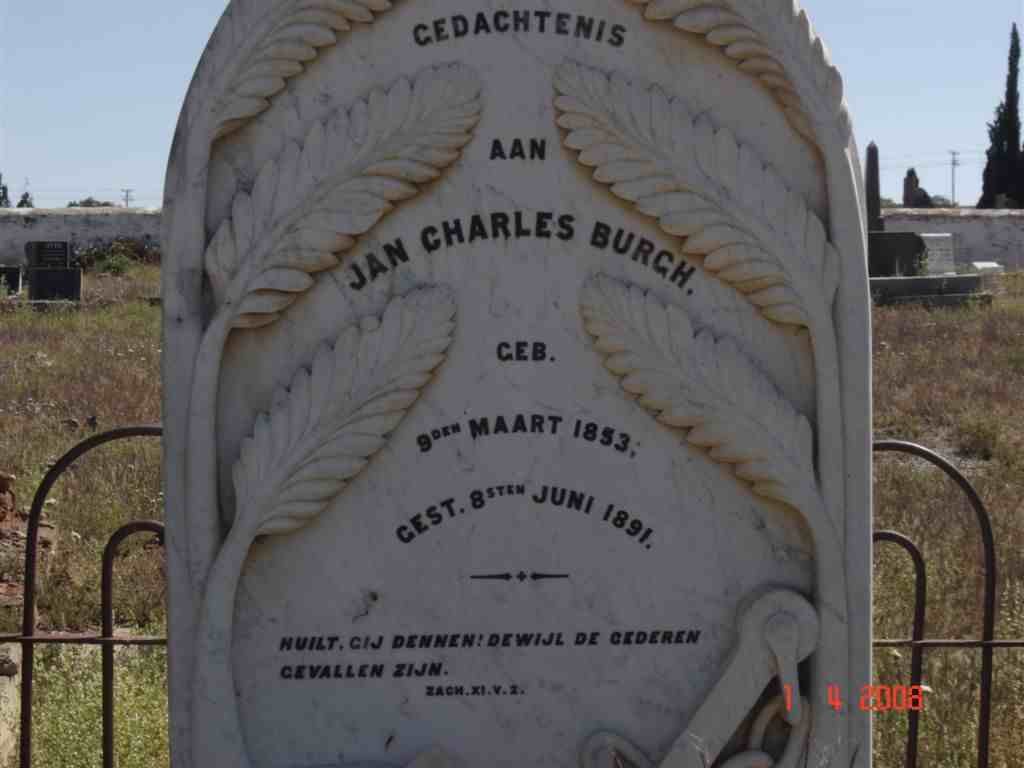 BURGH Jan Charles 1853-1891