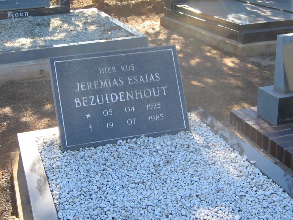 BEZUIDENHOUT Jeremias Esaias 1925-1985