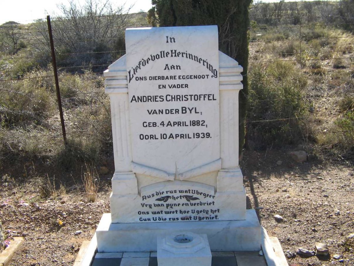 BYL Andries Christoffel, van der 1882-1939